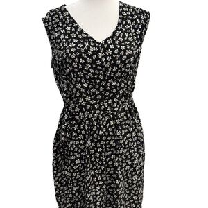Two Hearts by Destination Maternity Floral Black and White Maternity Dress